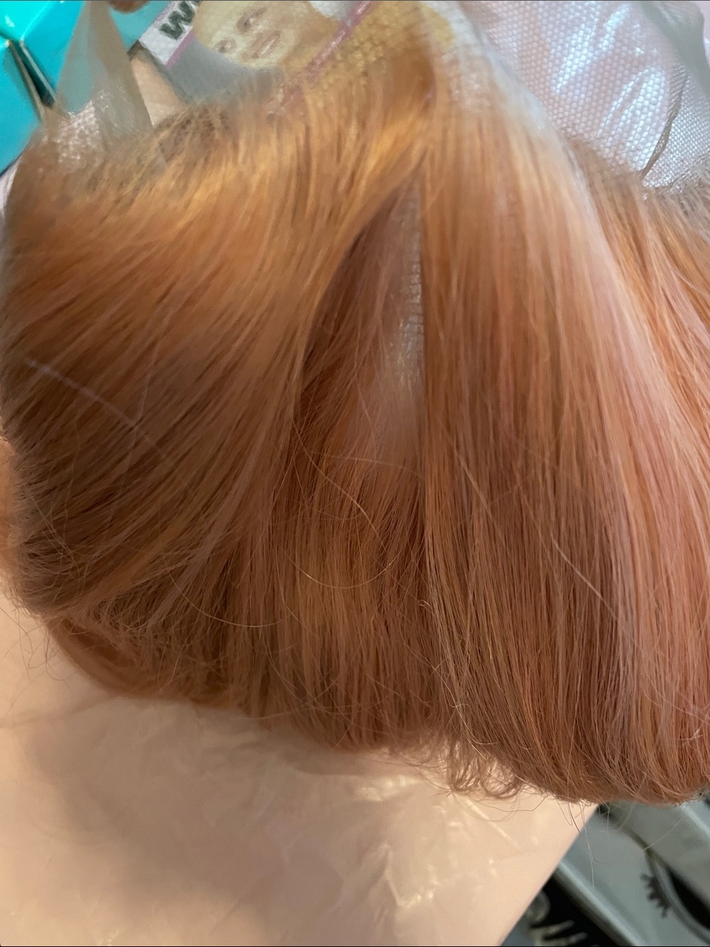 Luxe Rose Pink Gold Blonde Lace Front Wig with Matching Cap - Picture 7 of 16
